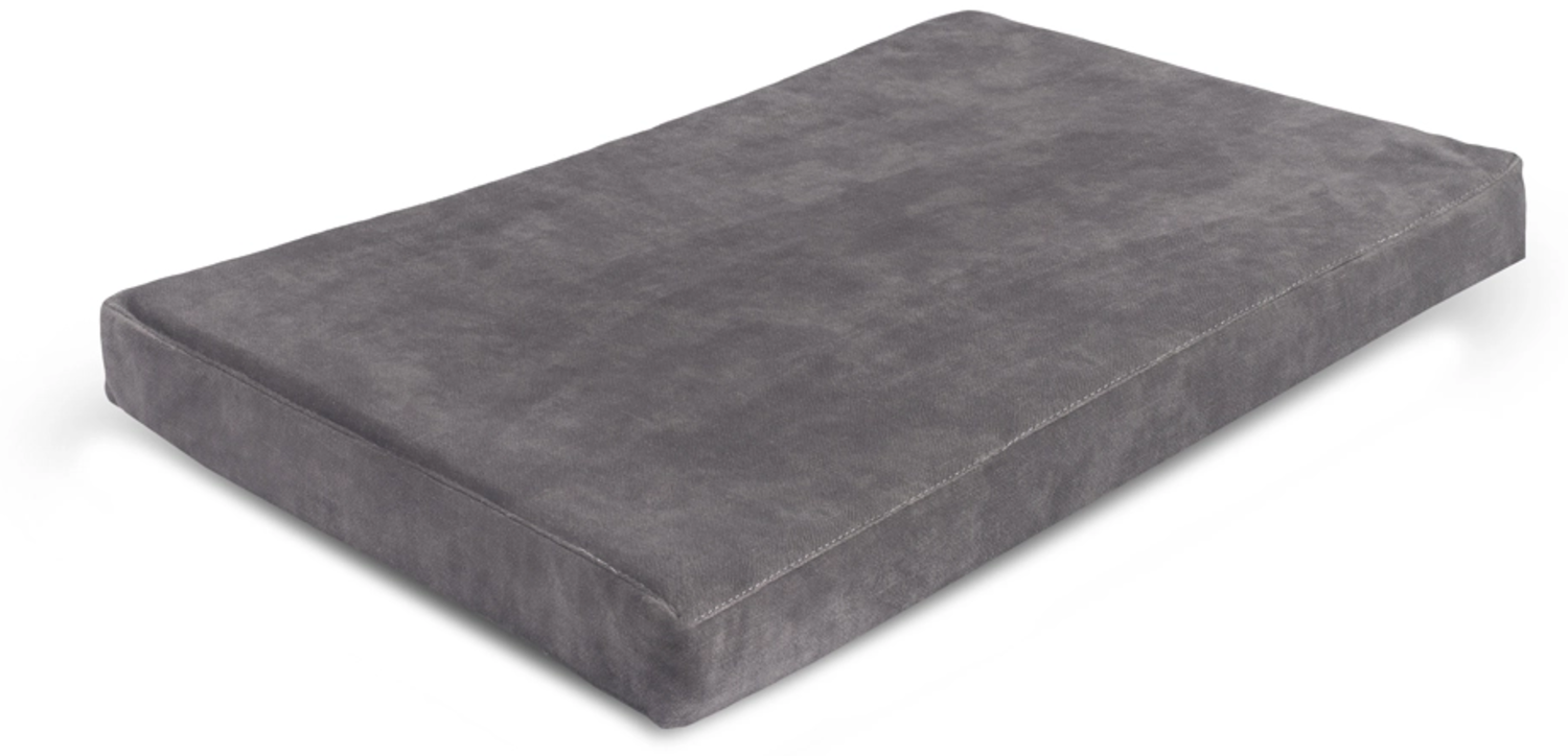 Letti Moderni Haustierbett Soffy Mat 70x90 Höhe 6 cm Grau – Ergonomischer Schlafplatz für Ihr Haustier - 70 x 90 x 6 Bild 1