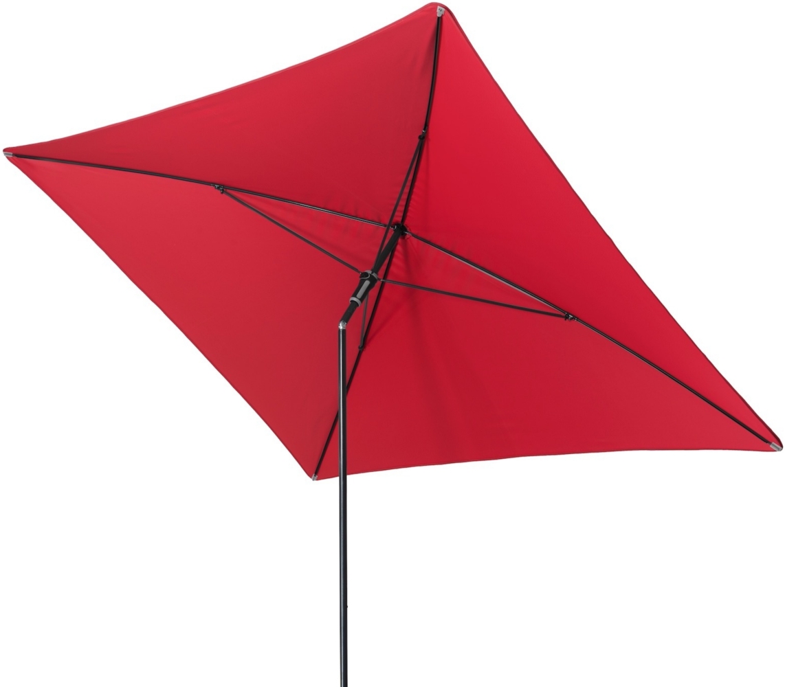 Doppler Sunline Waterproof 230 x 190 cm Sonnenschirm in 10 Farben Mittelmastschirm Balkonschirm 809 Rot Bild 1