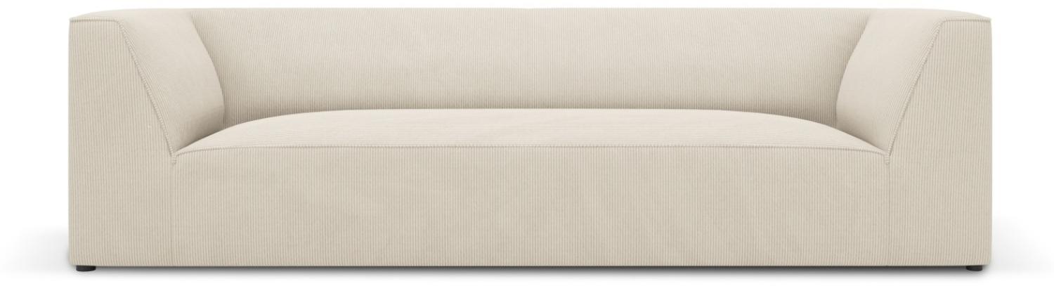 Micadoni 3-Sitzer Sofa Ruby | Bezug Light Beige | Beinfarbe Black Plastic Bild 1