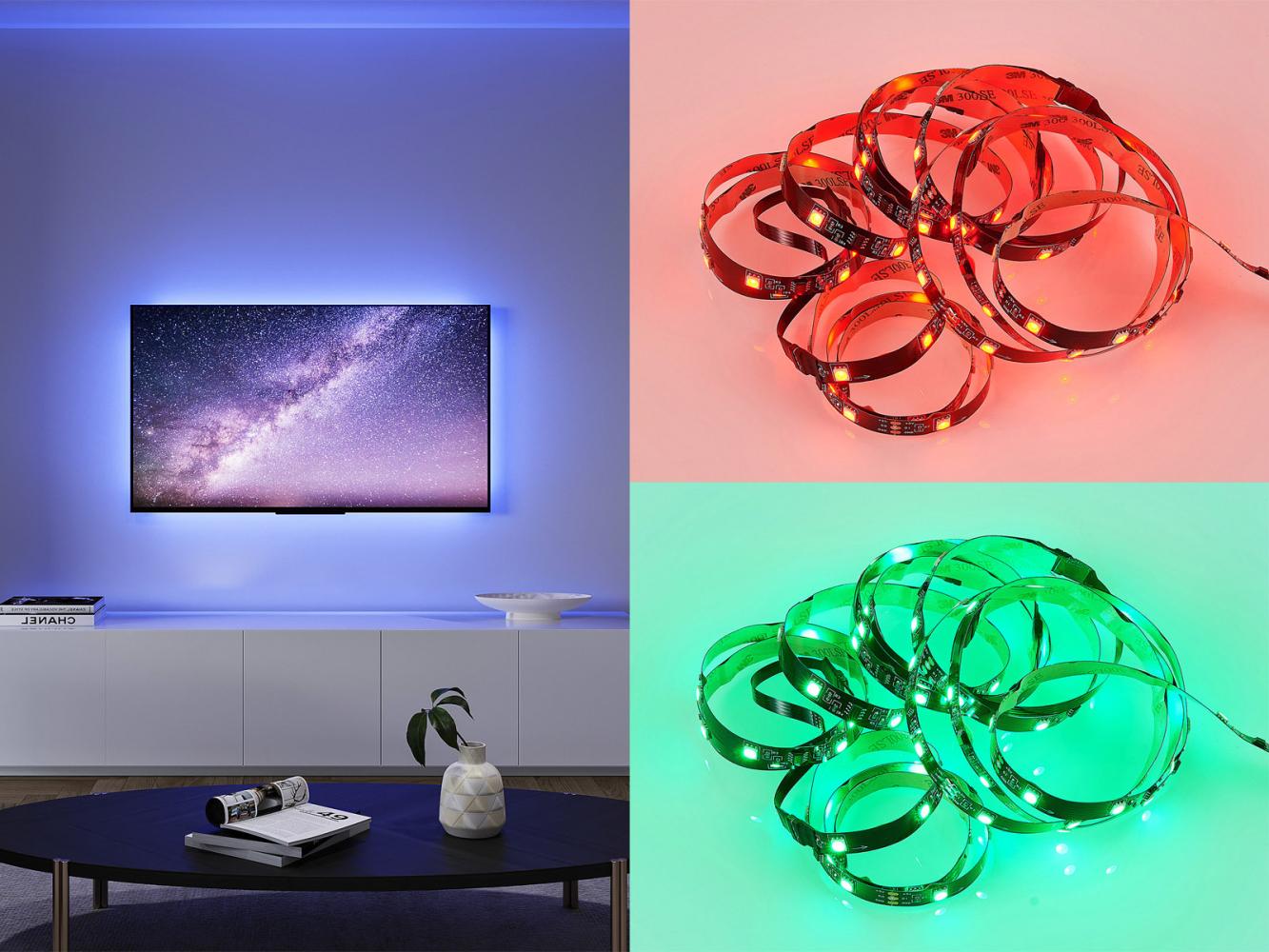 LED Streifen SCREEN mit Fernbedienung, RGB & Sound Control - 300cm Bild 1