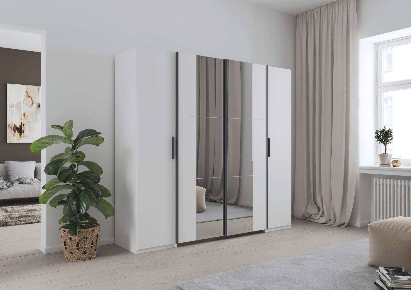 rauch Kleiderschrank, Dreh- und Schwebetürenschrank KRONACH, 4-türig, Alpinweiß, 225 x 210 x 60 cm Bild 1