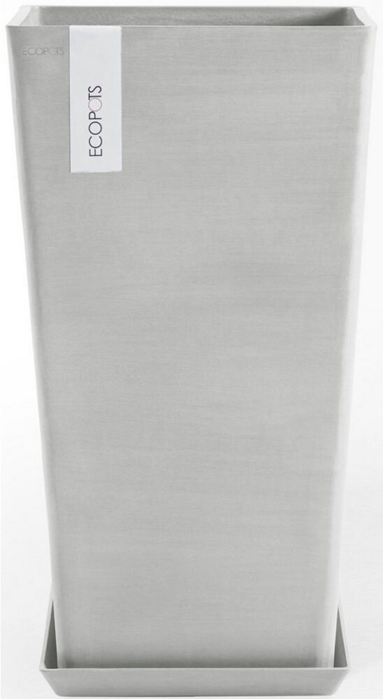 ECOPOTS Blumentopf Rotterdam halbhoch 56 Weißgrau, für innen und außen: frostsicher, bruchsicher und lichtbeständig Bild 1