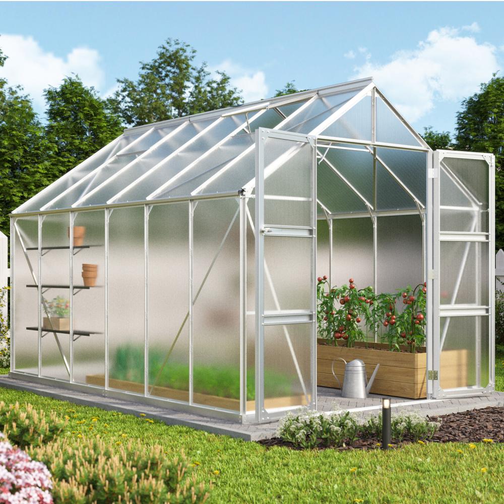 Vitavia Gewächshaus "Domus 9900", aluminium, 9,9 m²,4 mm HKP Bild 1