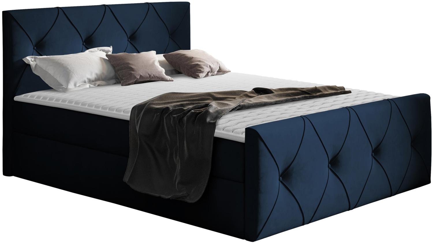 Mirjan24 Boxspringbett Nakir Lux, Blau 120x200 cm Bild 1