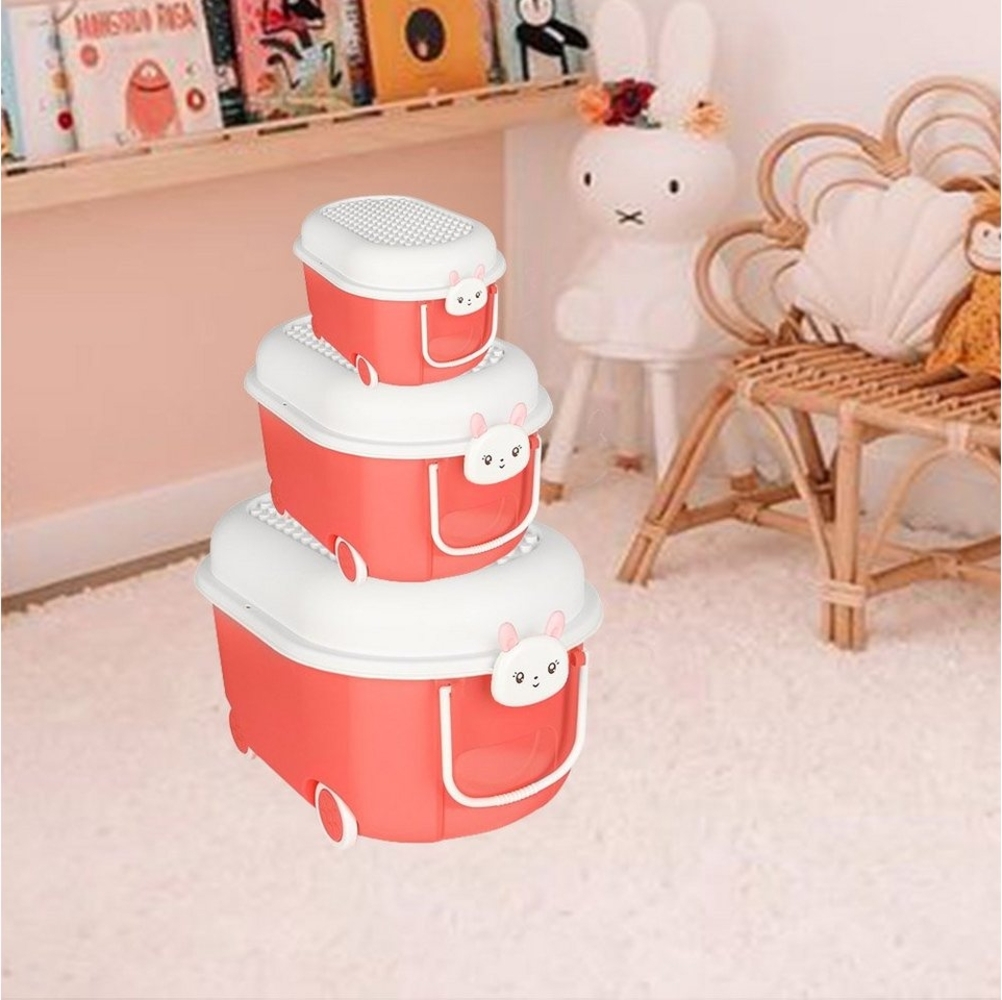 Creliv Spielzeugtruhe Spielzeug Entdecker - Spielzeug Aufbewahrungsboxen Set ( 3 Stk) Bild 1