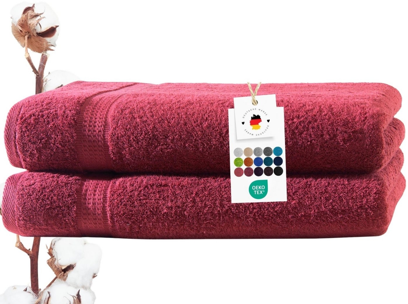 Carpe Sonno Duschtücher 70x140 cm 100% Baumwolle Handtücher 500 g/m2 Frottier Duschtuch Set, Frottier (Spar-Set, 2-St), Extra Soft & Weich, Saugfähig, Schwer, Atmungsaktiv, schnell trocknend Bild 1