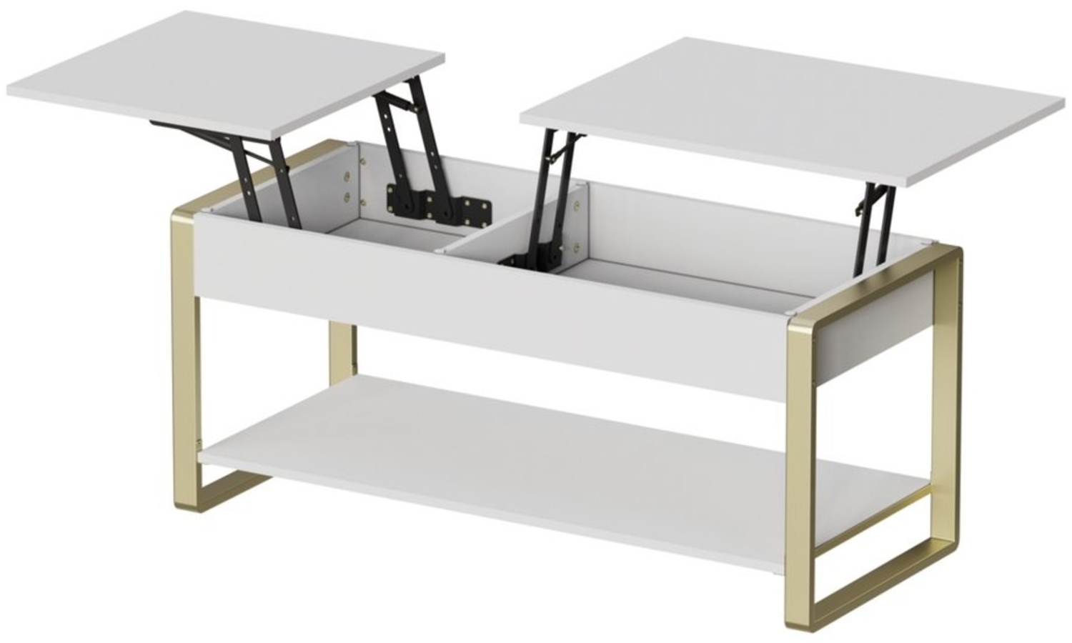 TWSOUL Couchtisch Couchtisch, höhenverstellbar, Mit Stauraum, 110cm*48cm*(48-62)cm (L*B*H) Bild 1