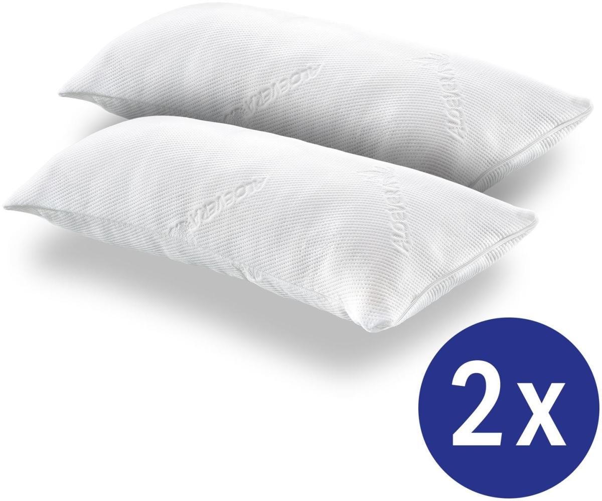 2 x CloudComfort Viskoelastik Komfort-Schlaf-Kissen 40 x 80 cm Bild 1