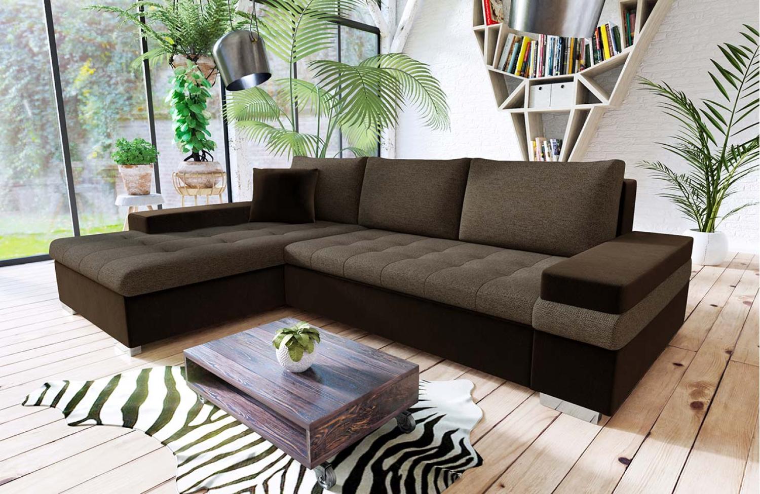 Ecksofa Bangkok Mini, Farbe: Kronos 06 + Matana 19 + Kronos 06 Bild 1