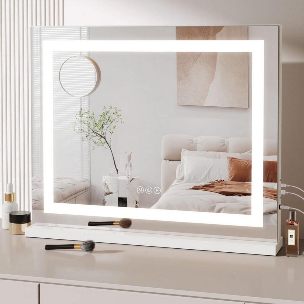 Dripex Schminkspiegel Hollywood Make-up Spiegel mit 3 Farblichtmodi USB Anschluss Bild 1