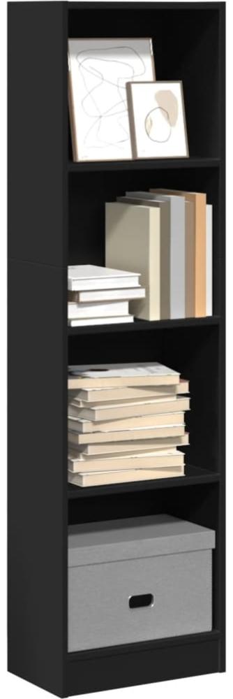 vidaXL Bücherregal Schwarz 40x24x143 cm Holzwerkstoff 857784 Bild 1