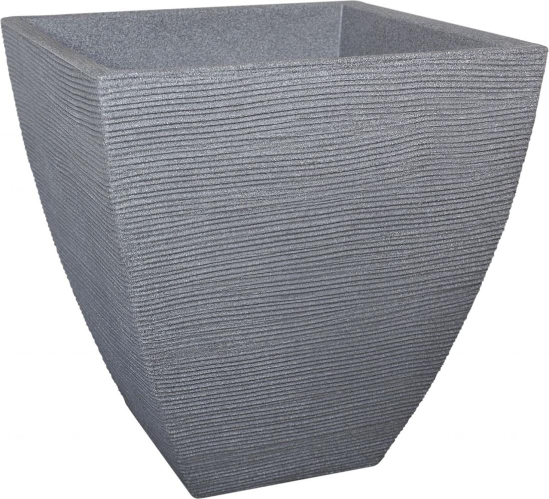 Geli Pflanztopf mit Rillen 40 x 40 x 42 cm betonfarbe Bild 1