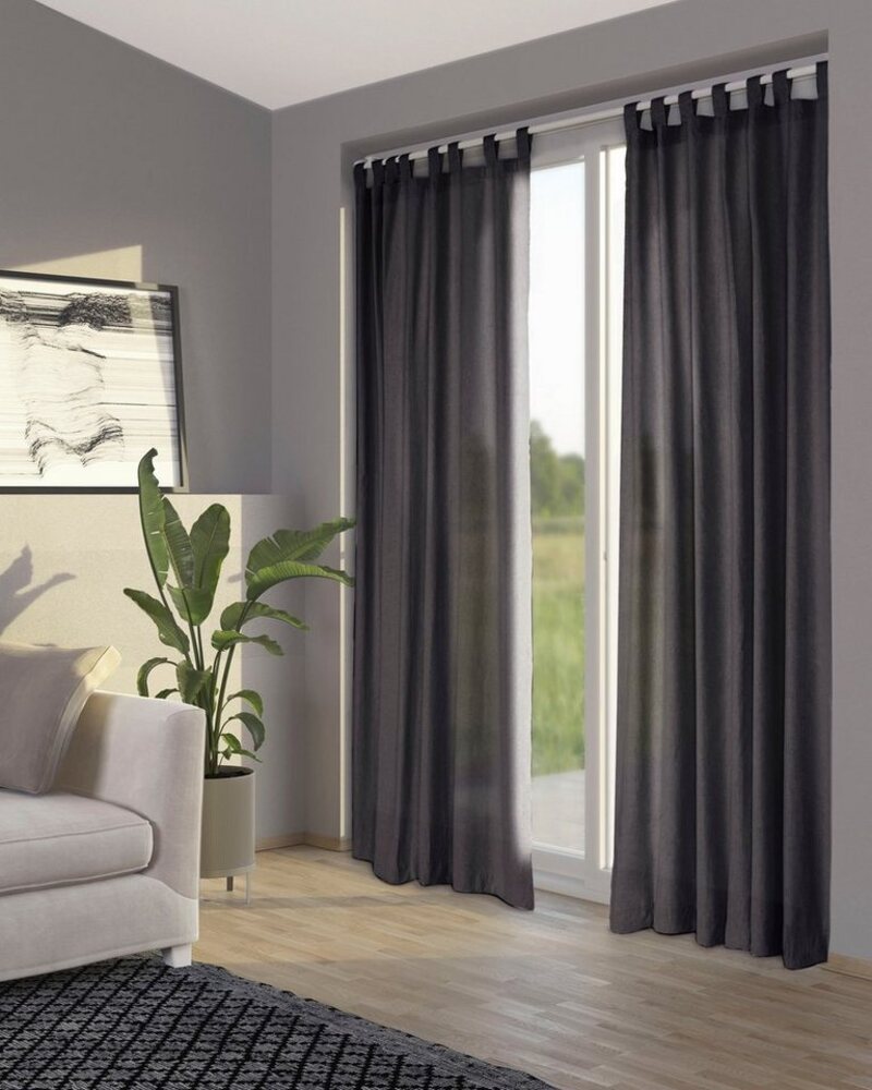 Primera Vorhang Stone-Washed, Schlaufen (1 St), blickdicht, Organza, einzigartige Waschung mit praktischen Stoffschlaufen zum Aufhängen Bild 1