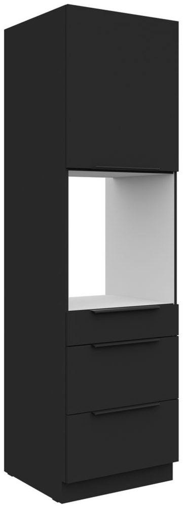 Küchen Hochschrank 60 cm SIENA Schwarz Küchenzeile Küchenblock Küche Einbauküche Bild 1