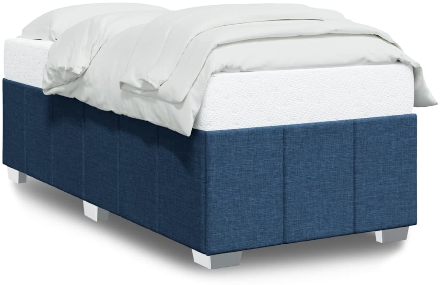 vidaXL Bettgestell ohne Matratze Blau 90x200 cm Stoff 3284810 Bild 1