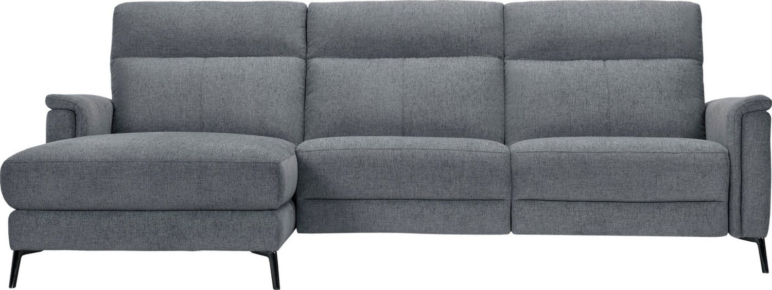 Places of Style Ecksofa Barano, L-Form, 260cm, in Leder und Webstoff, elektrische Relaxfunktion, Kopfteilverstellung, mit USB-Anschluss. Bild 1