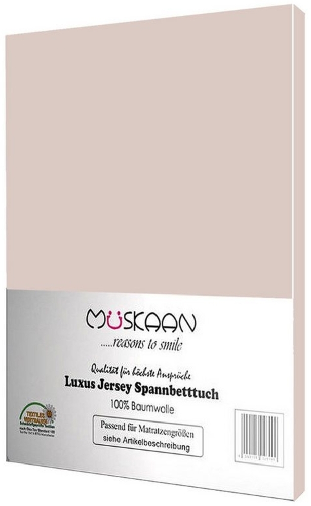 Müskaan Spannbettlaken Jersey Spannbettlaken, Baumwolle, (1 Stück), mit Gummizug Bild 1