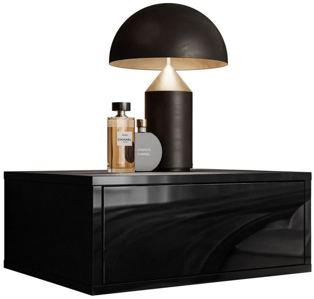 Lookway Nachttisch BLANCO Hängender Nachttisch mit LED Beleuchtung (1x Nachttisch), Breite: 45 cm Bild 1