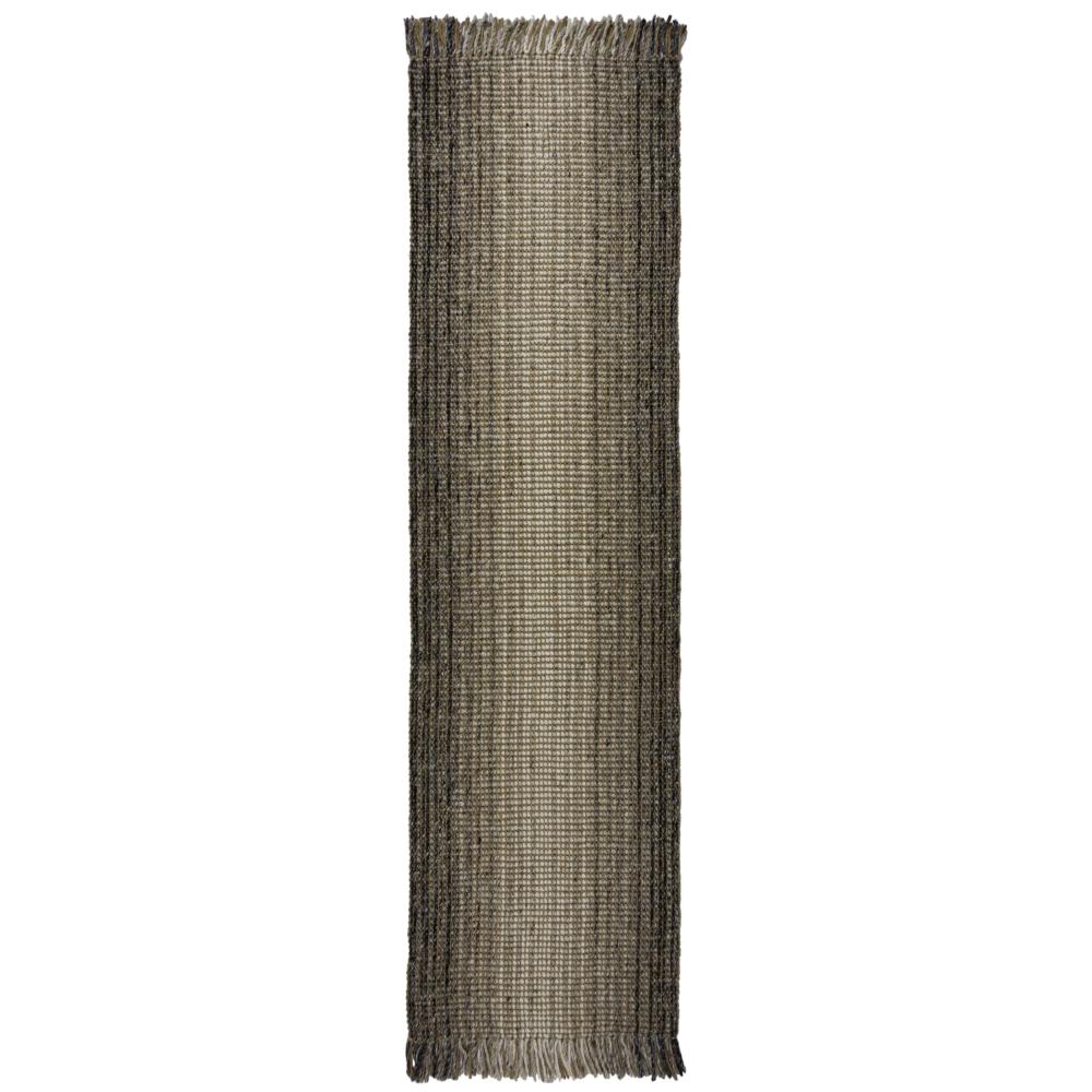 Kadima Design Luxus Handgewebter Teppich - Jute & Wolle Mix - "Weaver". Farbe: Grau, 60x230 cm Bild 1