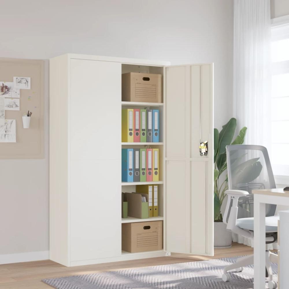 vidaXL Aktenschrank Weiß 105x40x180 cm Stahl 339768 Bild 1