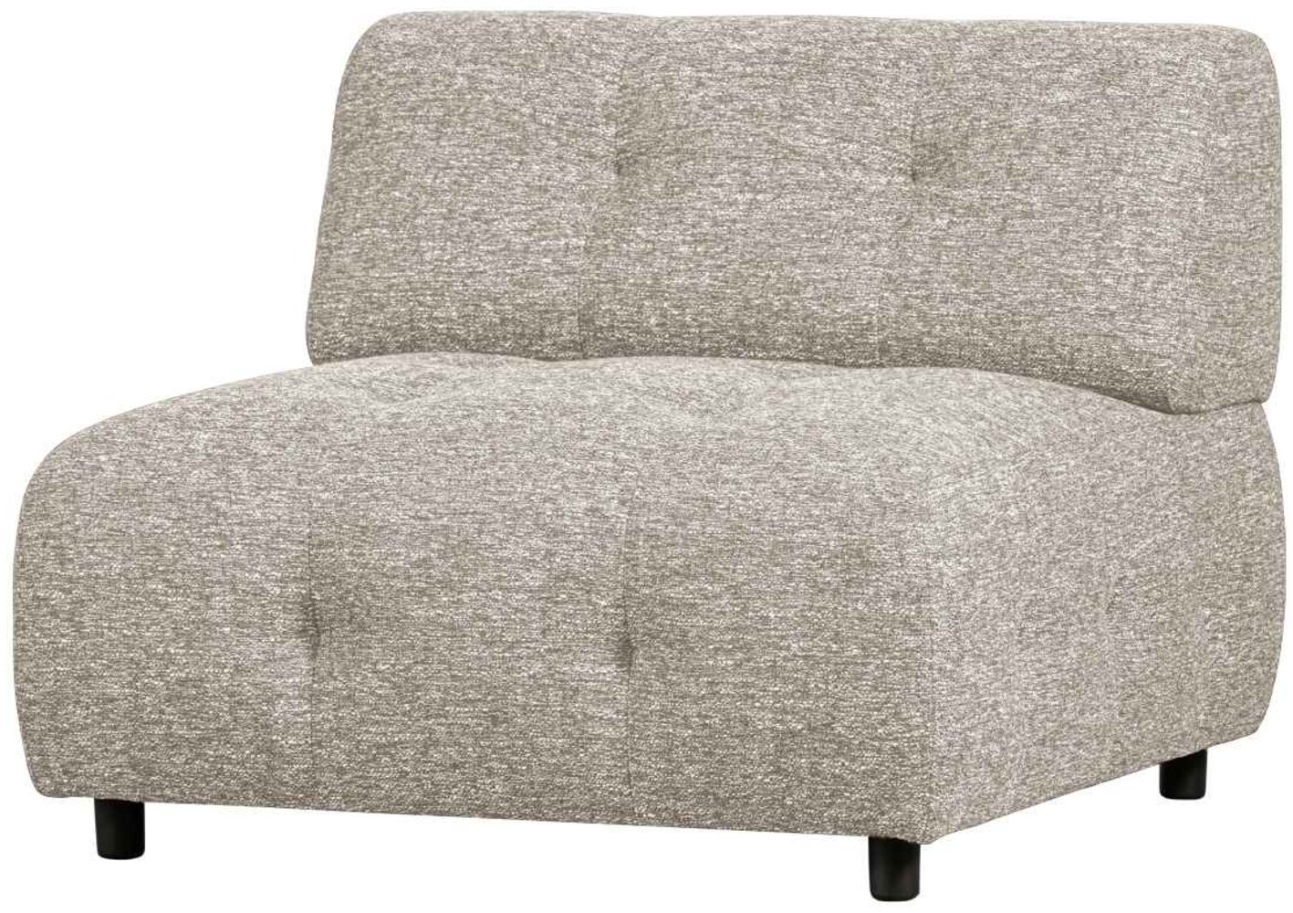 Modulsofa Louis Element aus grobmaschigen Stoff, Hellgrau Bild 1