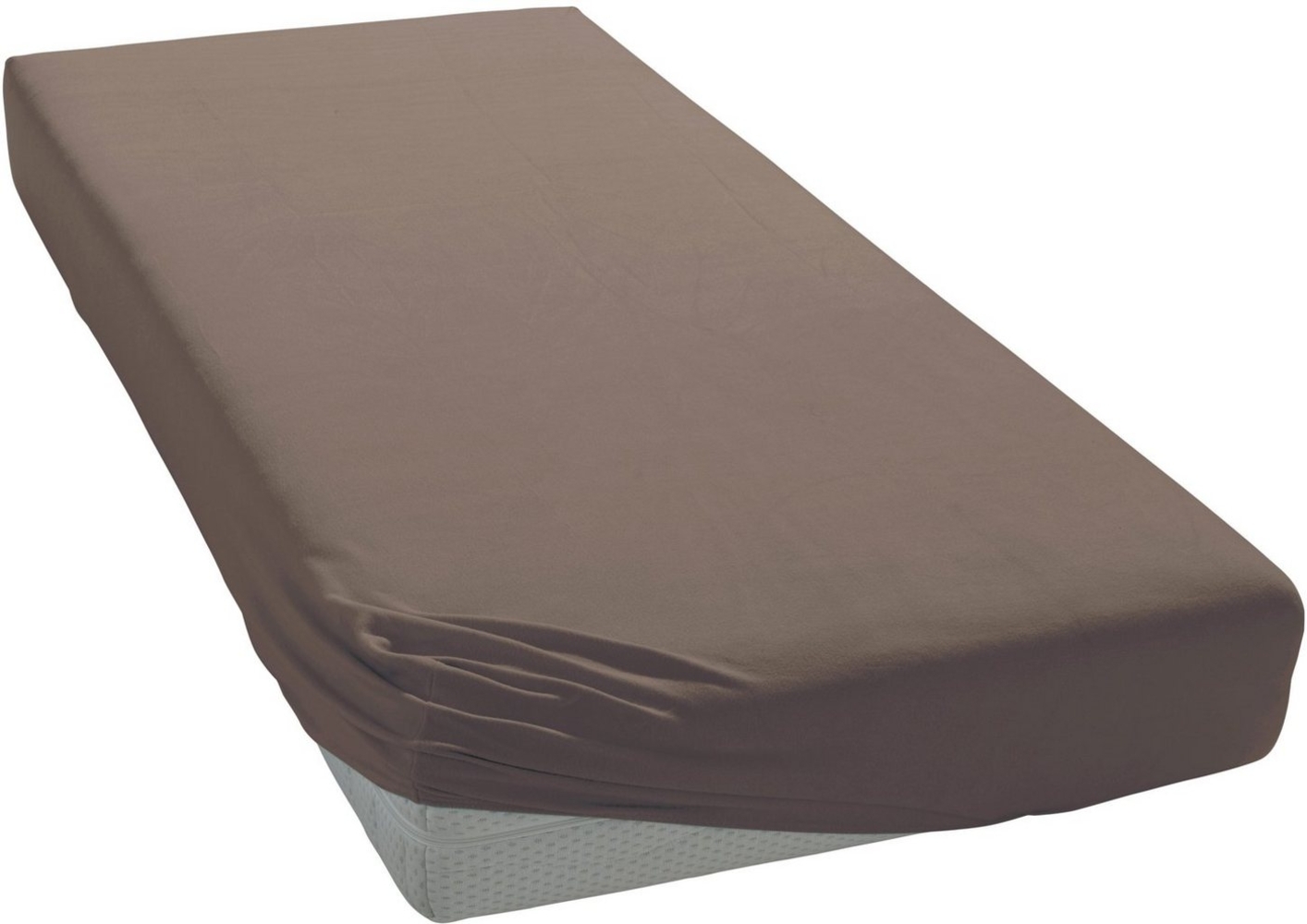 Janine Mako Jersey Spannbetttuch Bettlaken 90 x 190 cm - 100 x 200 cm OVP 5007 57 taupe Bild 1