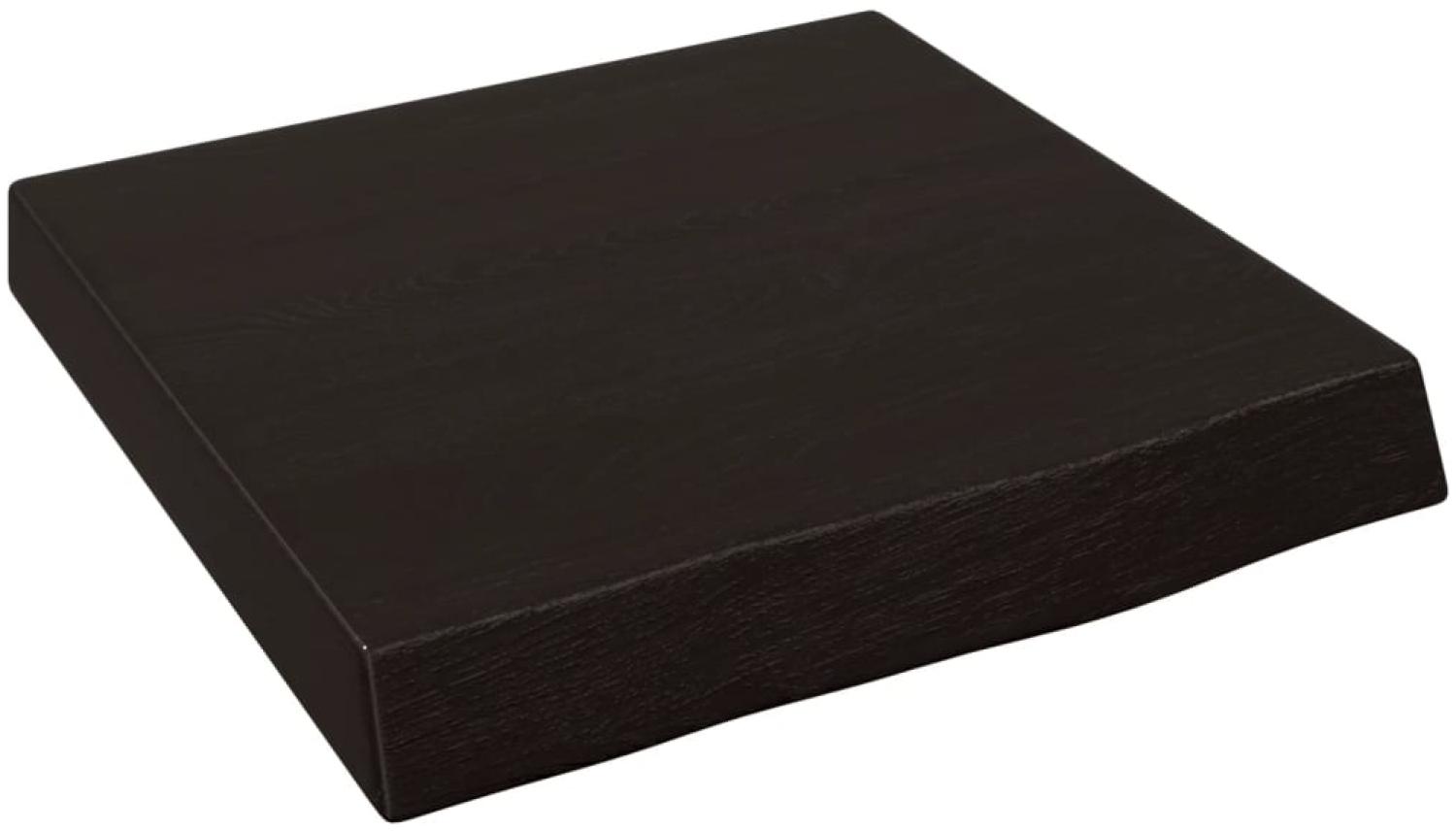 vidaXL Wandregal Dunkelbraun 40x40x(2-6) cm Massivholz Eiche Behandelt 363751 Bild 1