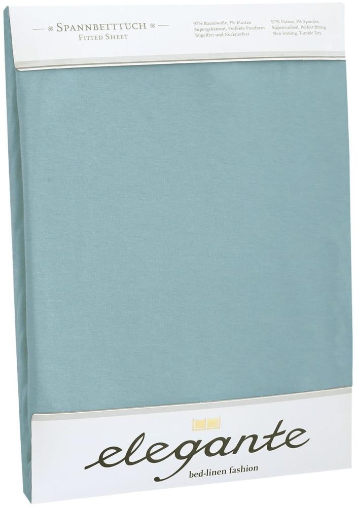 elegante Jersey Spannbettlaken|180x200 - 200x220 cm| aqua Bild 1