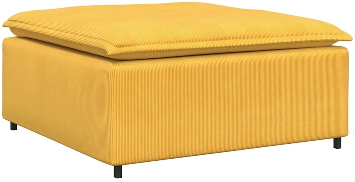 vidaXL Modulares Sofa Fußhocker-Modul Hellgelb 100x100x48 cm 4104503 Bild 1