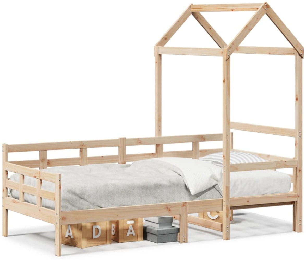 vidaXL Tagesbett mit Dach 80x200 cm Massivholz Kiefer 3282326 Bild 1