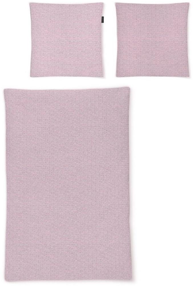 Irisette Easy Soft-Seersucker Bettwäsche 135x200 Melange rosa weiß 8514-60 Bild 1