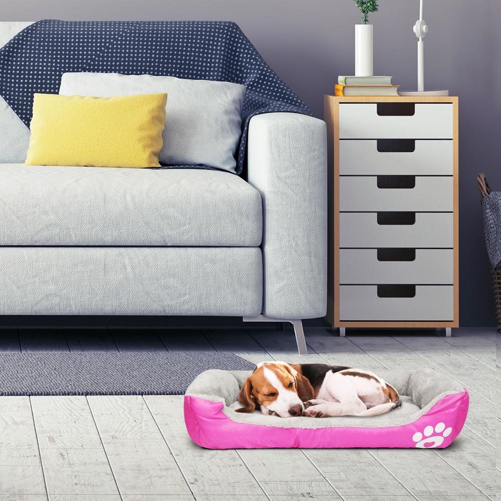 wuuhoo® I Hundebett Lucky 70cm I flauschig und gemütlich I für mittelgroße Hunde I Waschmaschinen geeignet rosa, 70 x 40 cm Bild 1