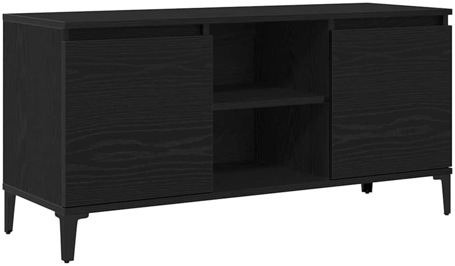 vidaXL TV-Schränk Schwarz Eichen-Optik 102 x 35 x 50 cm Holzwerkstoff 862585 Bild 1