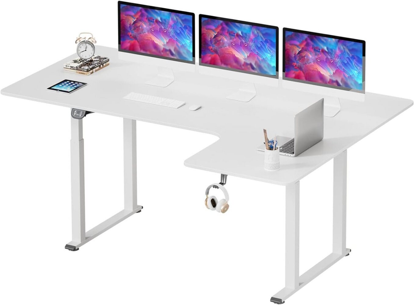 Dripex Eckschreibtisch Elektrisch Höhenverstellbar 180x110 L-form Schreibtisch Standing Desk Bild 1