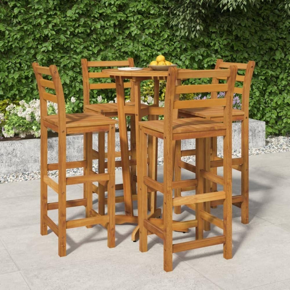 vidaXL 5-tlg. Gartenbar-Set Massivholz Akazie 3154383 Bild 1