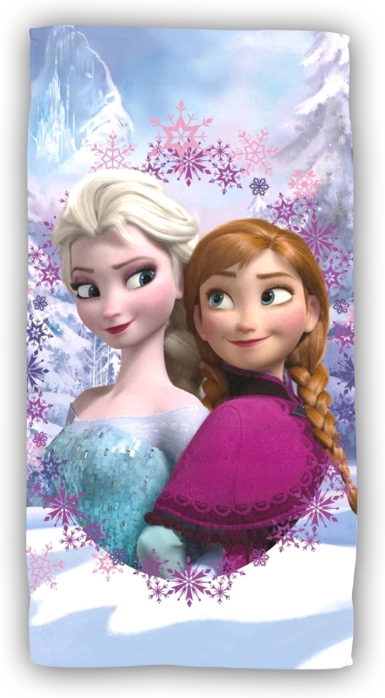 Disney Frozen Baumwolle Strandtuch Frottee Badetuch mit Premium Druck, 70x140 cm Bild 1