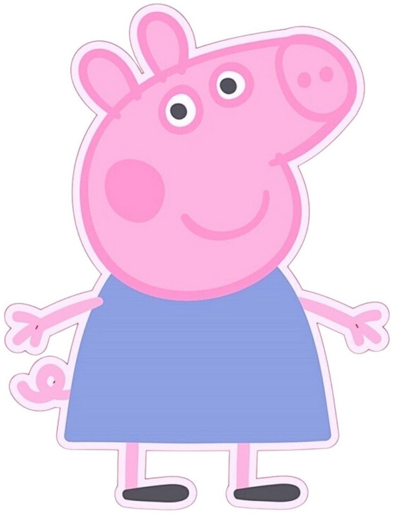 Peppa Pig Dekokissen Peppa Wutz, Kinder Formkissen Kuschelkissen 32 x 25 cm Bild 1