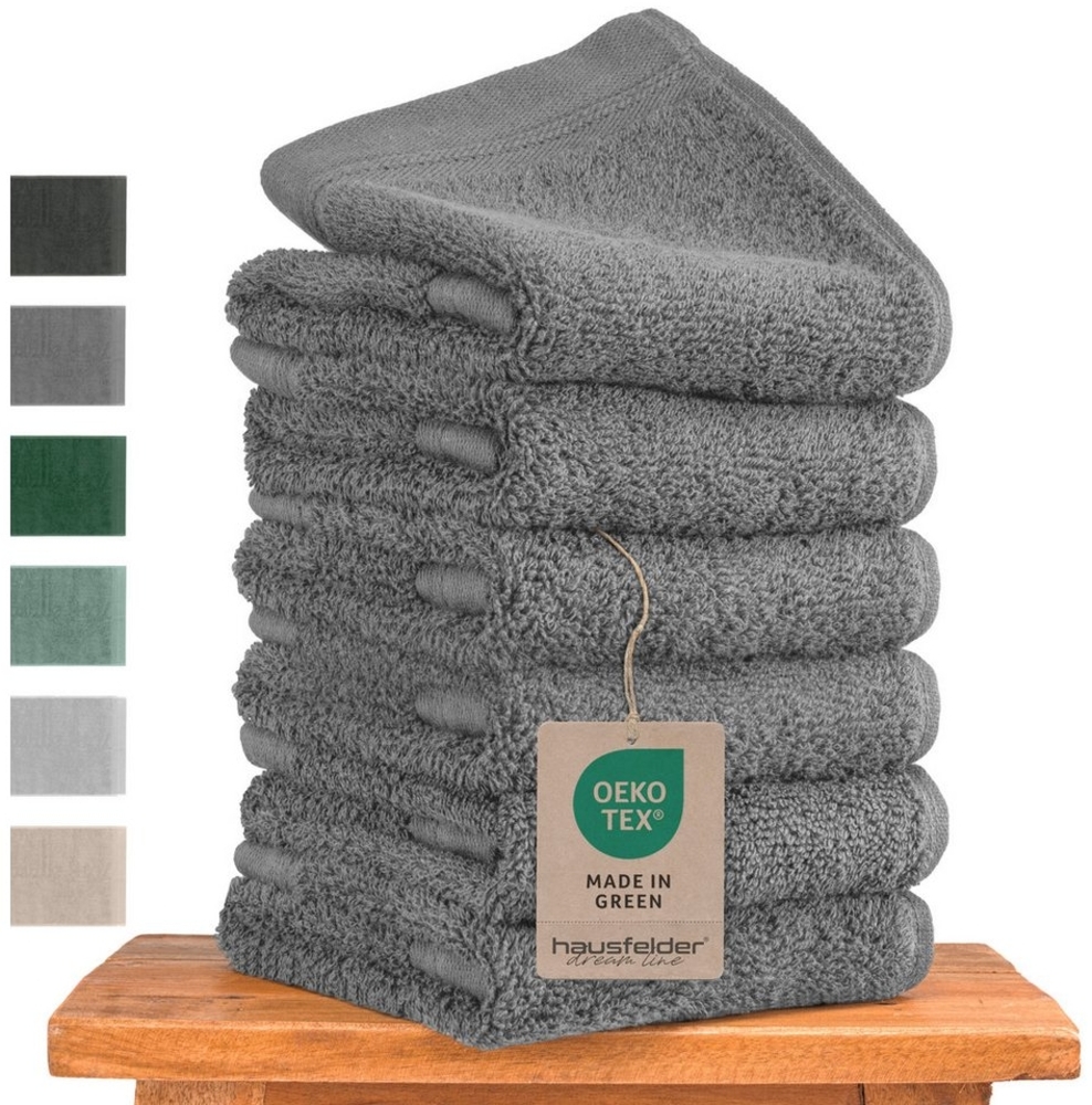 Hausfelder Handtücher Hausfelder Handtücher Set (Grau, 6 Gästehandtücher 50x30cm), (6-St) Bild 1