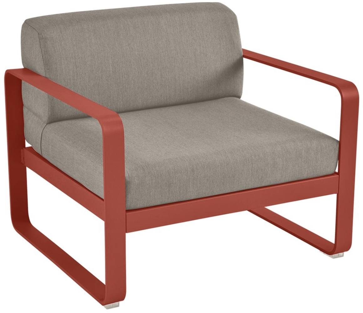 Bellevie Lounge-Sessel Outdoor 20 Ockerrot B8 Taupegrau Bild 1