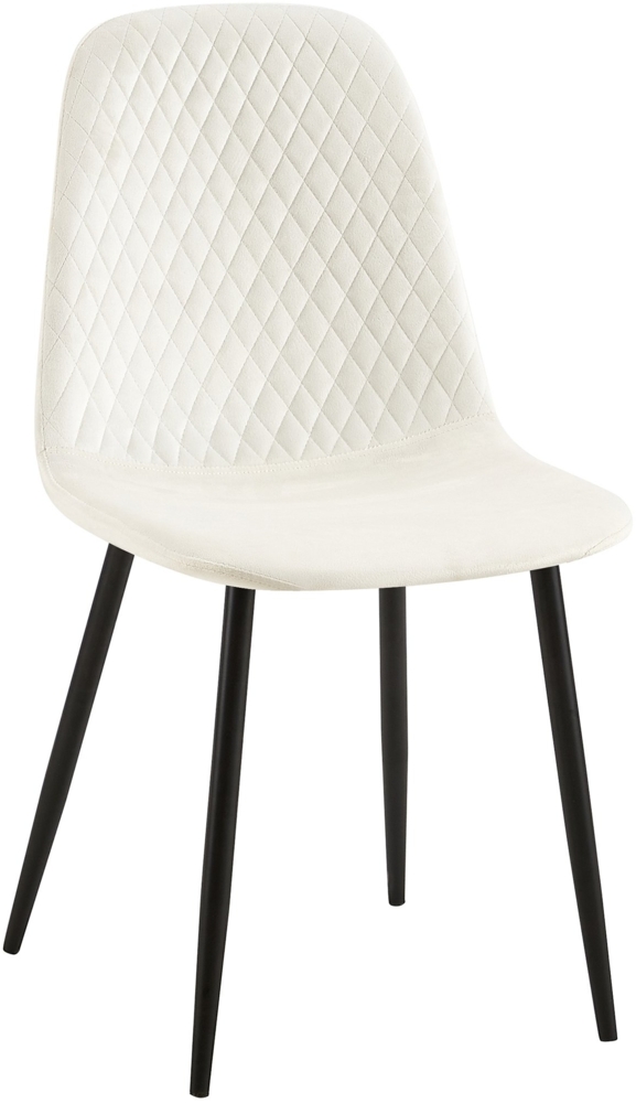 CLP Stuhl Giverny mit Ziernähten,cremeweiß Samt Bild 1