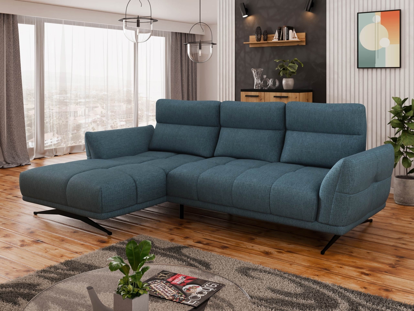 Ecksofa Govello (Farbe: Sorella 77, Seite: Links LC-2R) Bild 1