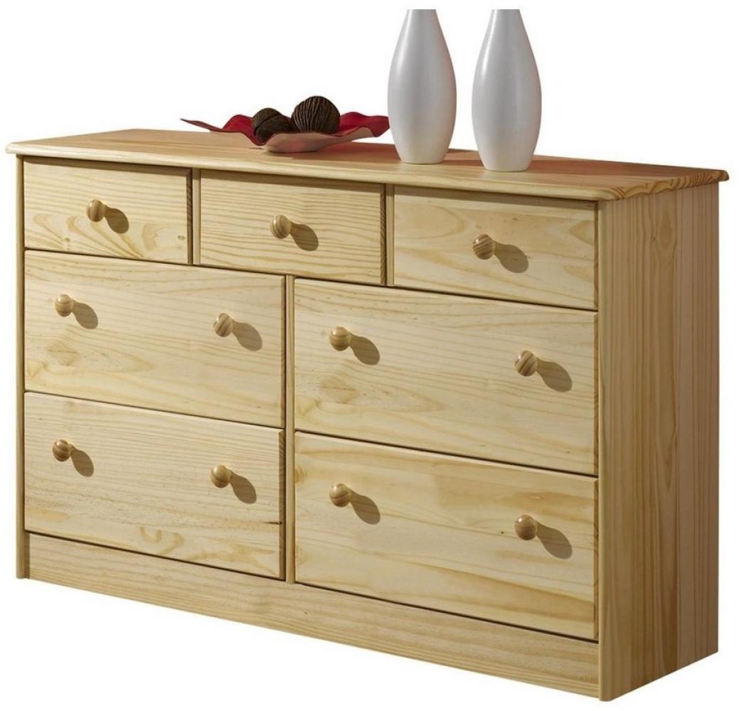 IDIMEX Kommode RONDO, Sideboard Anrichte 7 Schubladen Möbel Holz Kiefer natur Landhaus Bild 1