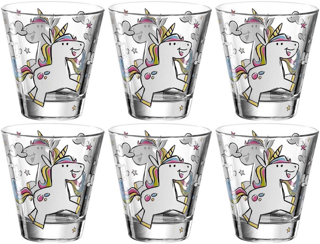 Leonardo BAMBINI Kinderbecher Einhorn 215ml 6er Set Bild 1