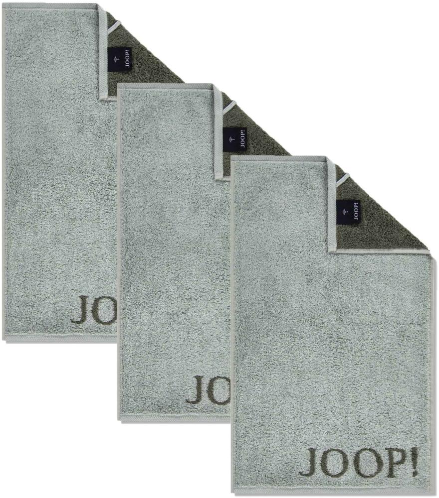 JOOP! Gästetuch Classic Frottierkollektion, 3er Pack - Walkfrottier Salbei 30x50cm Bild 1