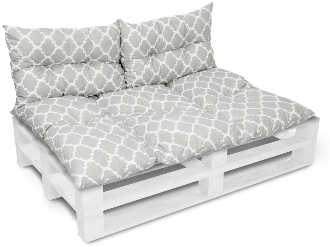 Amilian Stuhlkissen - Bankauflage - Gartenbankauflage - 80x120cm + 2 x 40x60cm, 3er Set - Gartenbankauflage - Pallettensitzkissen - Bankkissen Bild 1