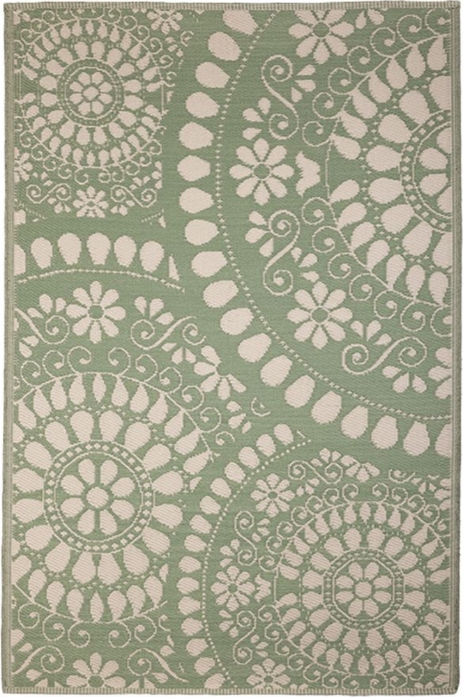 Esschert Design Gartenteppich Spitzenkreise S aus PP, 121,0 x 182,0 x 0,8 cm, Grau Bild 1