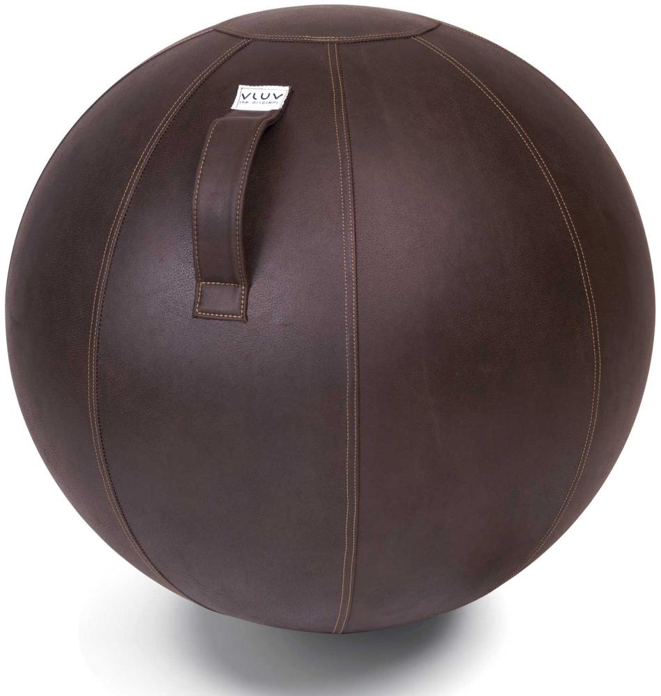 Vluv Veel Lederimitat-Sitzball Durchmesser 60-65cm Mokka / Dunkelbraun Bild 1