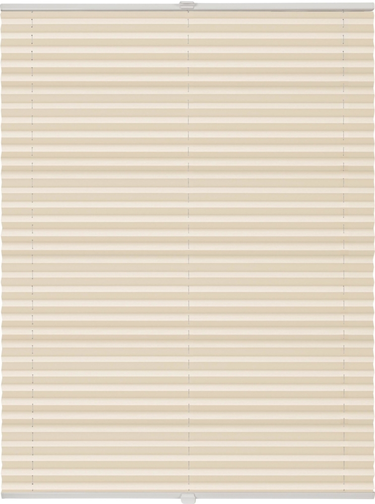 ondeco Plissee ohne Bohren mit Klemmträger, Sonnenschutz für Fenster innen, blickdicht, Faltrollo, Hellapricot, 80x130 cm Bild 1