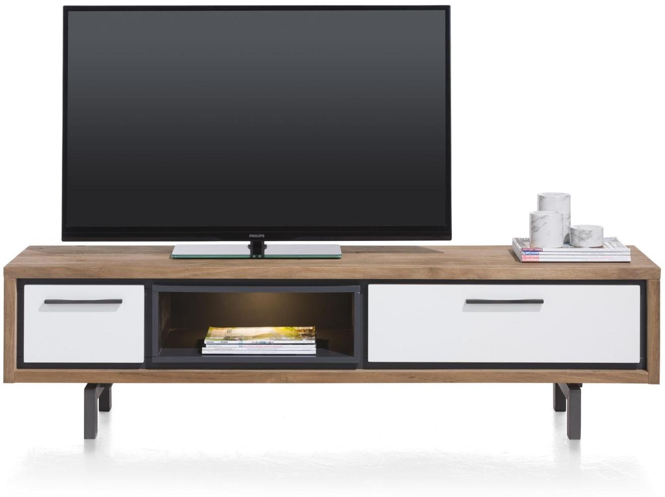Xooon TV-Sideboard Otta, Tramwood smoked furnier, Front MDF weiß lackiert, BxHxT 170 x 45 x 42 cm Bild 1