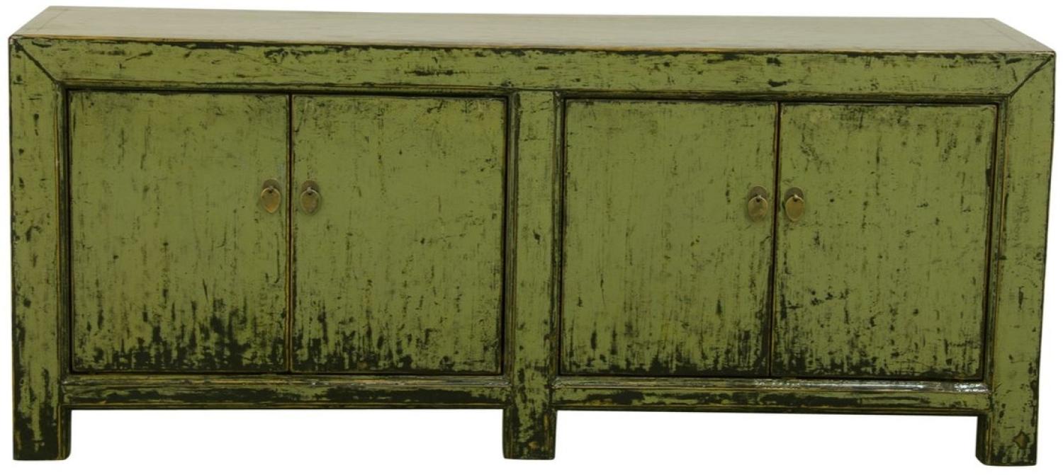 Casa Padrino Landhausstil Sideboard / Schrank Antik Stil Grün 160 x 40 x H. 67 cm - Landhausstil Kollektion Bild 1